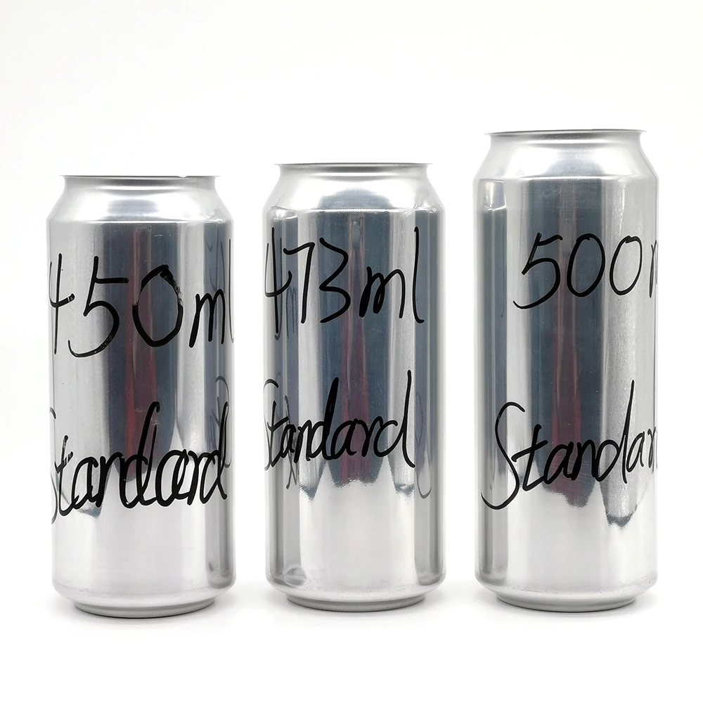 Wholesale Custom print 450ml 475ml 500ml Empty Aluminum Cans for beverage with Lids