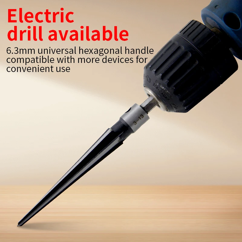 Steel Conical Reamer Hole Expanding Machine Woodworking Chamfering Tool with Hard Alloy Spiral Drill Bit