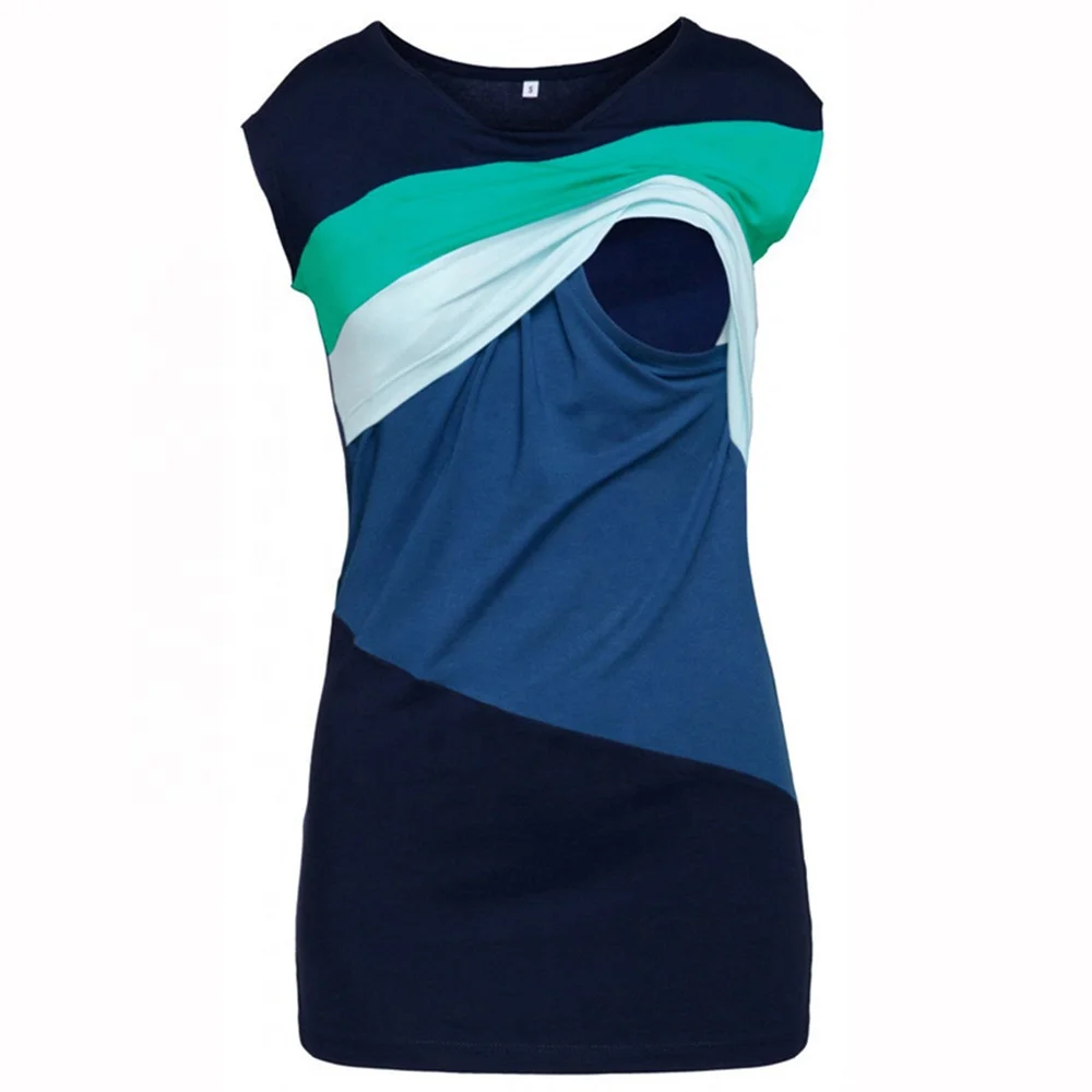 Футболки для грудного вскармливания для беременных женщин Летняя Блузка для кормящих мам жилет одежда для грудного вскармливания без рукавов футболки для беременных