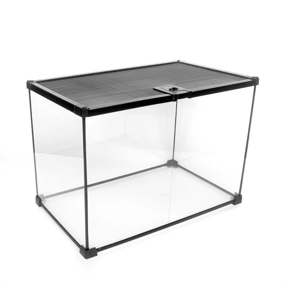 2020 New High Quality Transparent Glass Terrarium Reptile Cage Enclosure