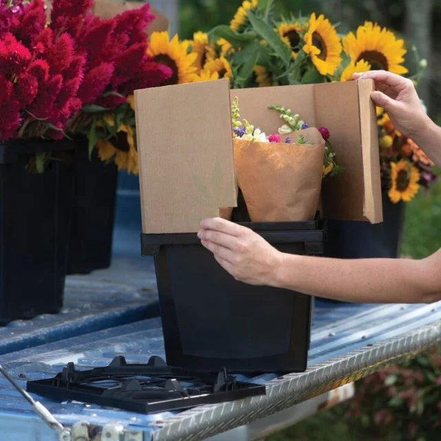 Plastic cut flower transport display garden center shop used flower bucket
