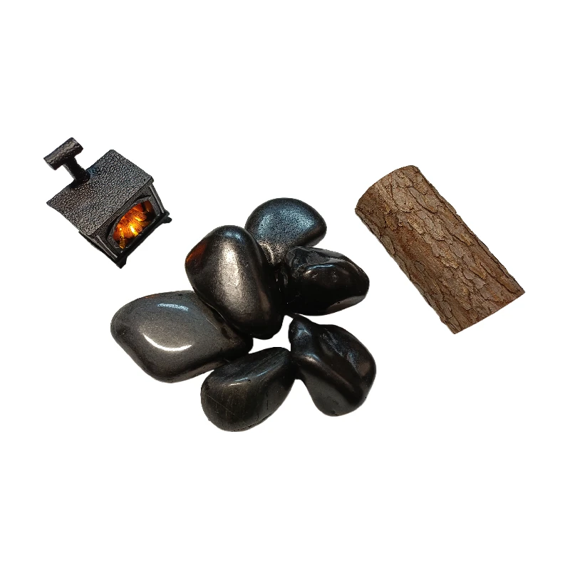 Highly Polished Small and Big Customized Size Black Flat Pebble for Art Painting and Decoration