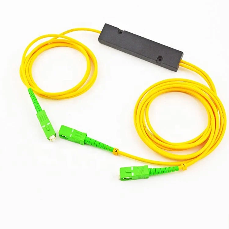 Fiber Optic PLC Splitter 1x2 SC/UPC SC/APC Connector Singlemode Pigtail 1310/1550 nm Fused FBT Coupler