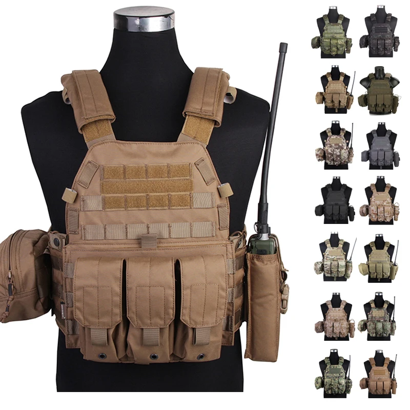  Emersongear 500D Cordura Тактический баллистический военный Пуленепробиваемый боевой жилет на заказ пластина Перевозчик с