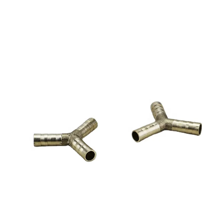 6/8/10/12MM Y Branch Copper Tee Pipe Fitting Joints 3 Way Fuel water Air Pipe Connector