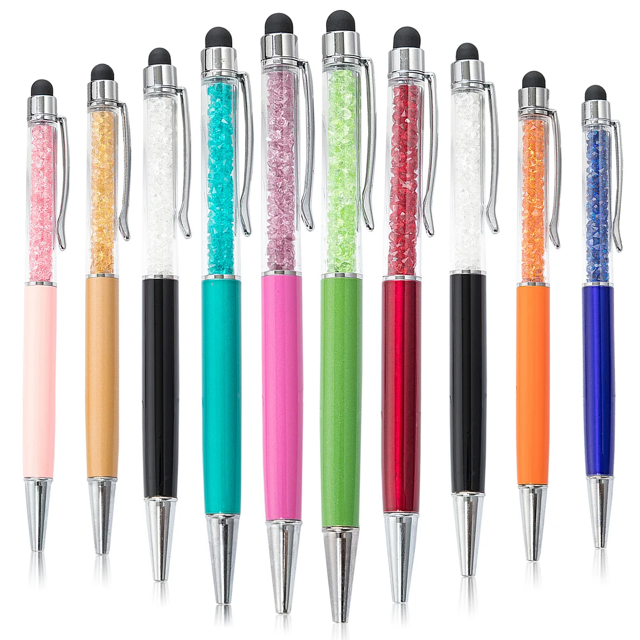 2024 Hot Sale Promotion Gift Crystal Ball Pen Custom Logo 2 in 1 Crystal Diamond Stylus Pen