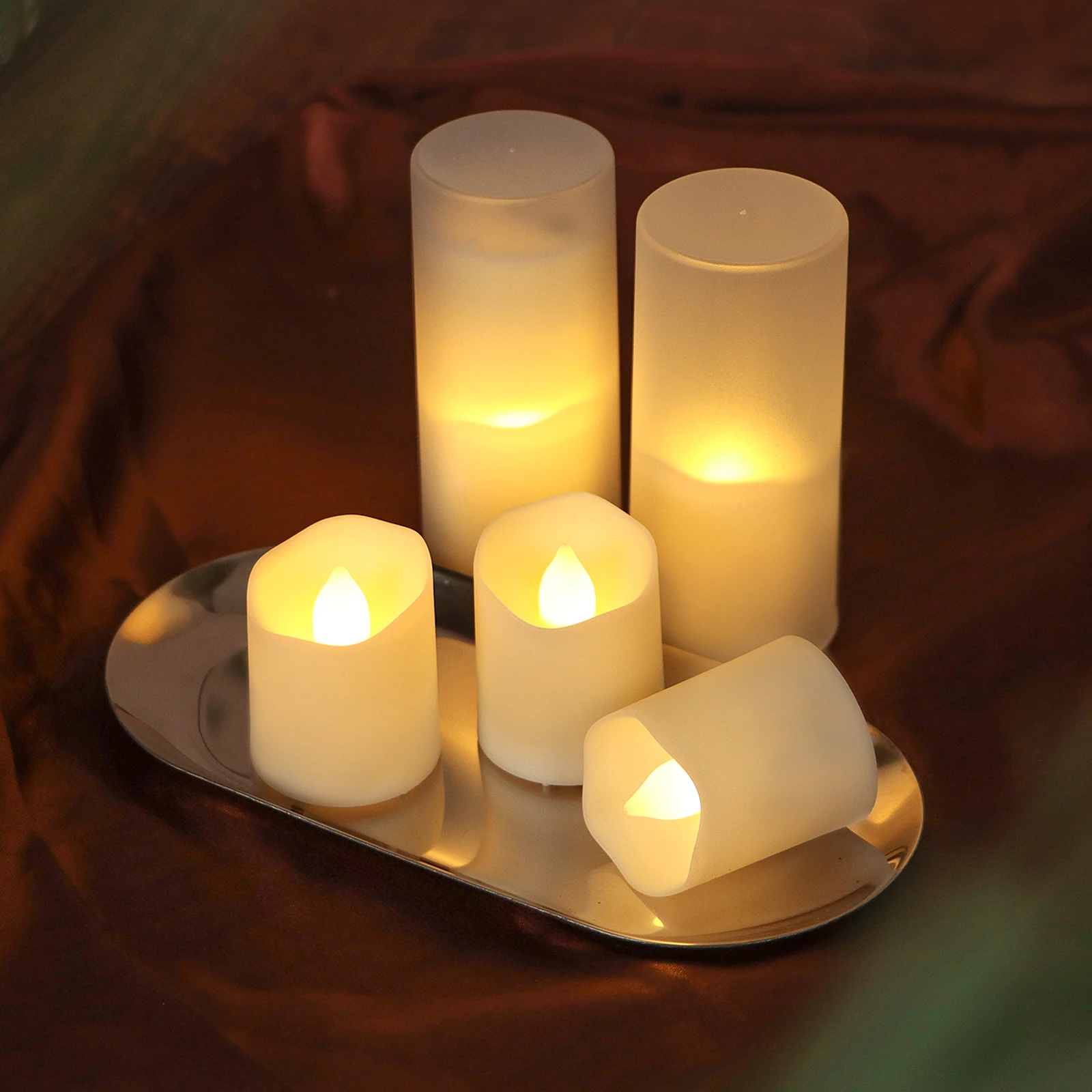 Factory Price Popular Home Decoration Led Pillar Candles with Moving Flame