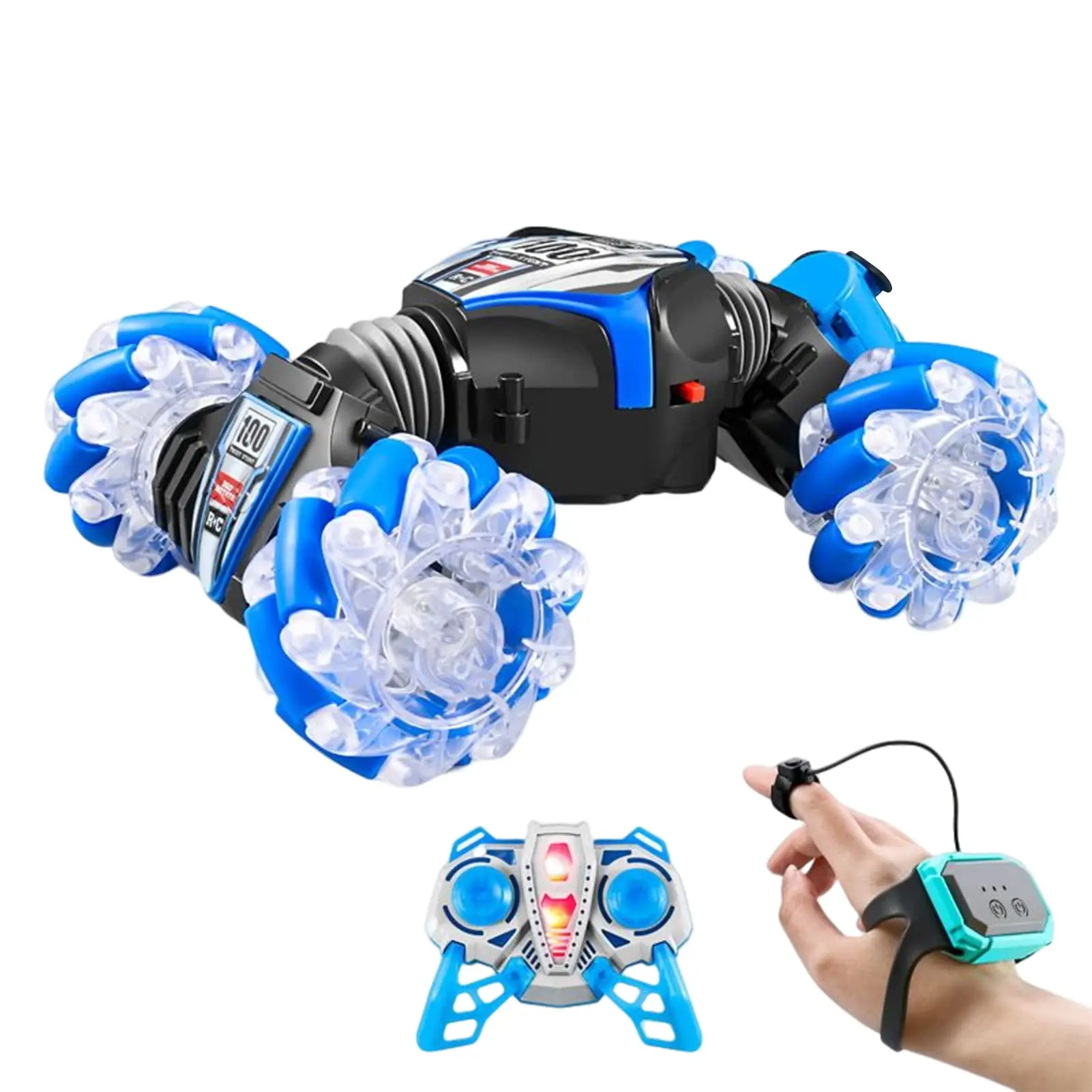 Transparent Colorful Rotation Spray Twist RC Drift Stunt hand Controlled Gesture Radio Remote Control Car