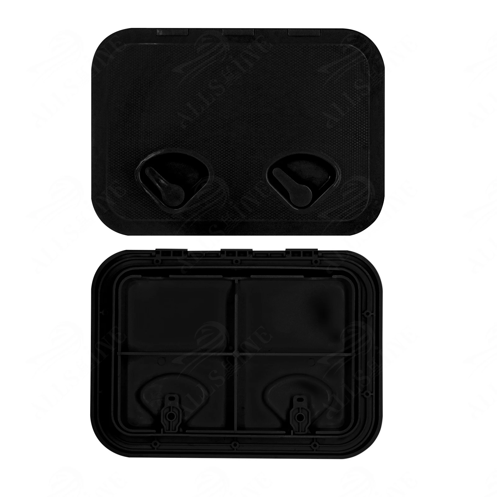 Allshine Marine Boat parts Hatch Deck Plate small Black Square hatch cover for Marine Boat
