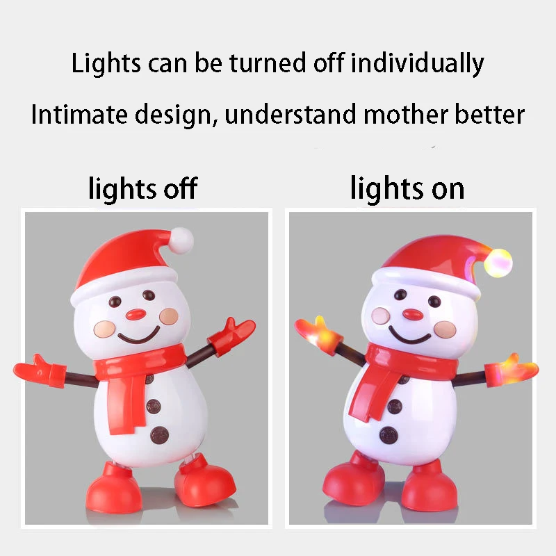 Kids Gift Dancing Singing Christmas Gift Robot Swinging Snowman Electronic Robot Christmas Gift Toys With Lights