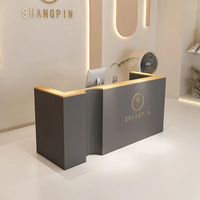 2024 Modern Cash Register Small Shop Commercial Clothing Pet Shop Bar Reception Counter Table Retail Checkout Counter