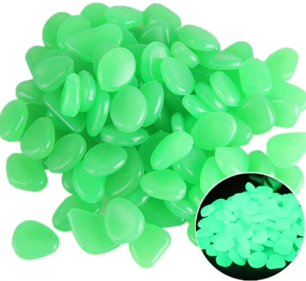 Supply Cheap Small Green Glowing Garden Stone Landscaping Rock for Outdoor Garden and Walkway Decoration