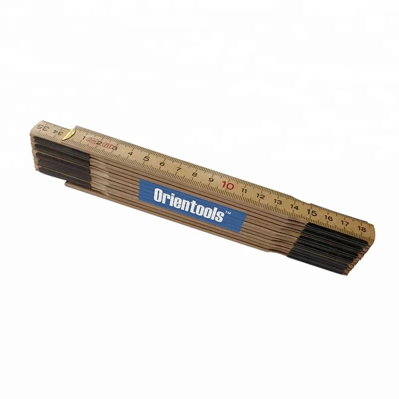 Customized Wood Folding Ruler 1 Meter 2 Meter  Metric/Inch Foldable Ruler