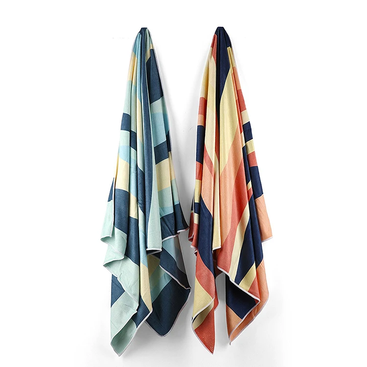 Quick Dry Custom Logo Print Beach Towel Custom Digital Print Outdoor Beach Mat