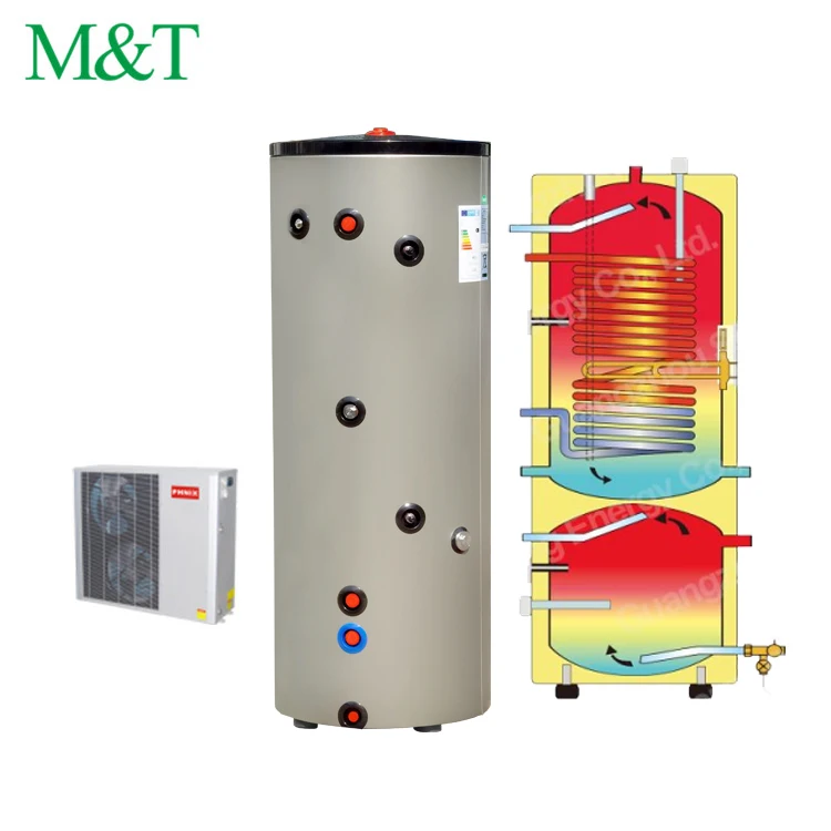 300 Liter Custom Underfloor Heating And Domestic Hot Water A Built-in Hygienic Coil Big Boiler DHW Tanks For Heat Pump System