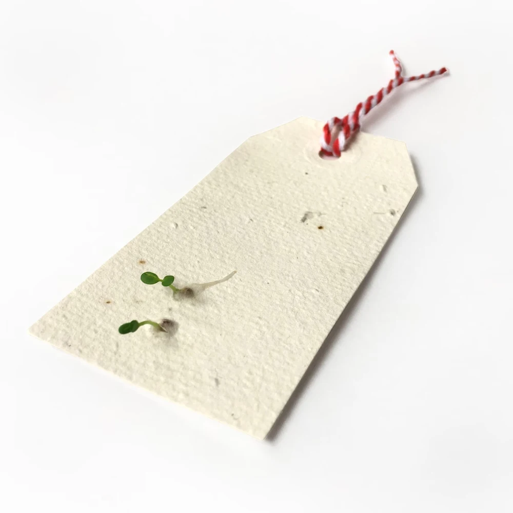 Custom ECO biodegradable labels swing tags Handmade paper hang tag For Clothing Garment