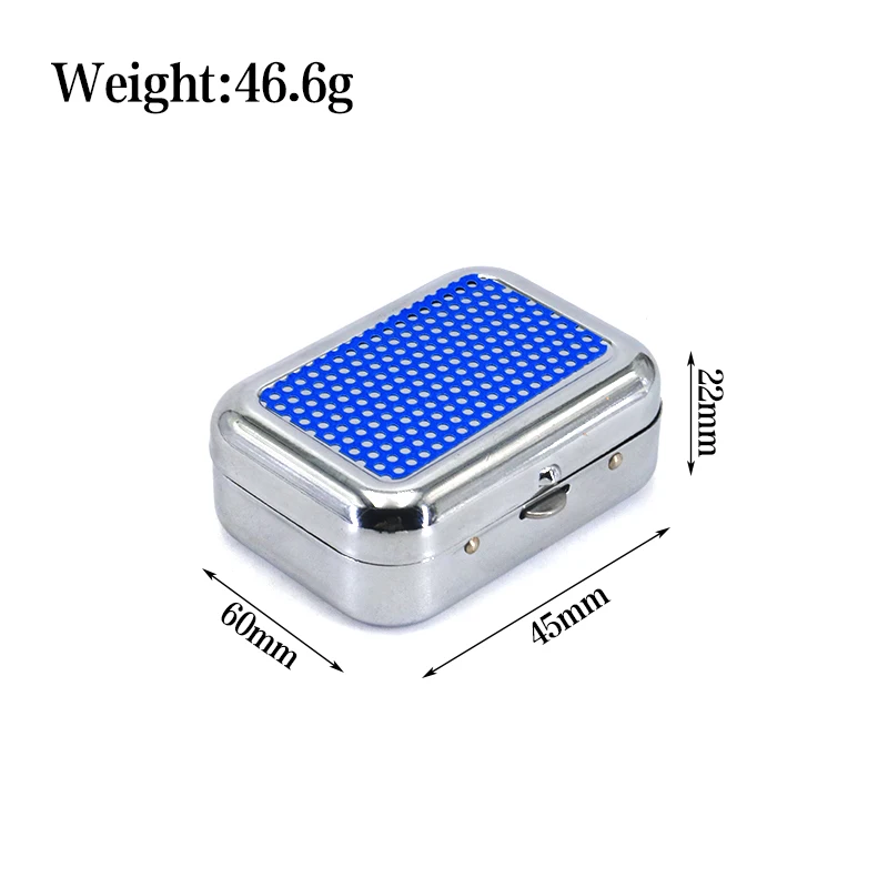 Portable Pocket Metal Ashtray Cigarette Case With Lockable Lid  For Smoking Accessories Square Ashtray Container