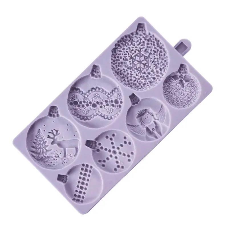 Рождественские фонарики, силиконовая форма для шоколада, печенья, конфет, помадки, инструмент для украшения тортов, кружева