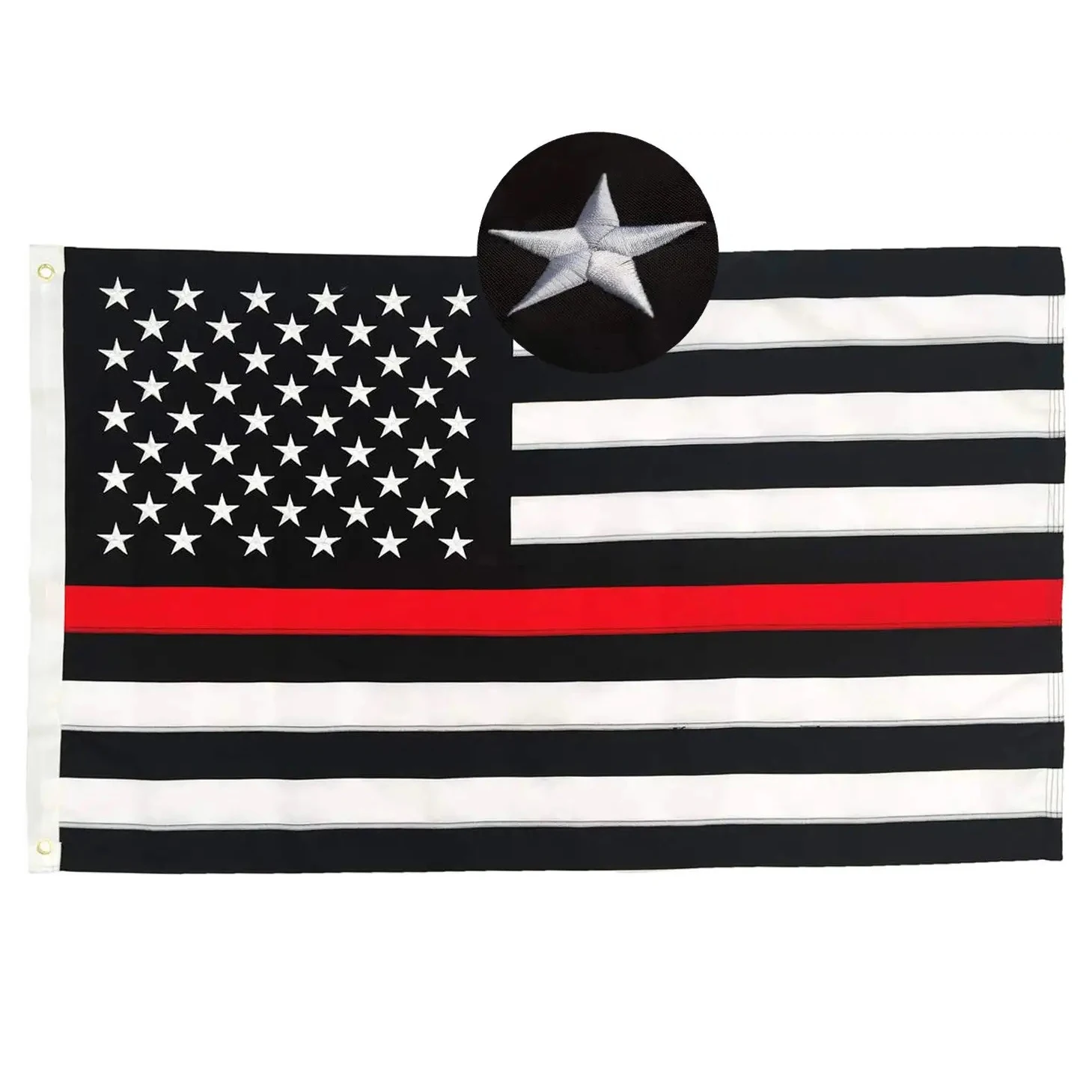 Auomark Wholesale 210D polyester Premium Quality Embroidered American Flag Custom Size Heavy-Duty  USA Flag