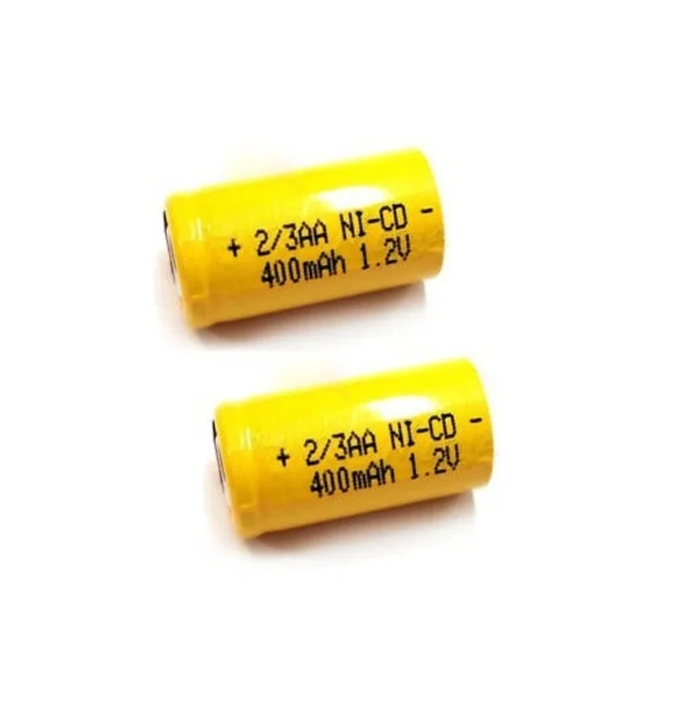  Ni-Cd 2/3AA 400mAh 1 2 V перезаряжаемая батарея с