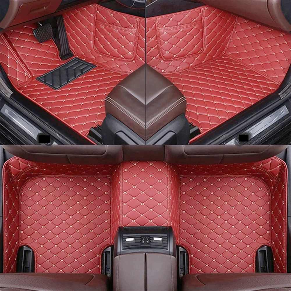 Custom Car Floor Mats for 95% Sedan SUV Sports Car Protection Full Coverage Pads Anti-Slip Leather Floor Lining