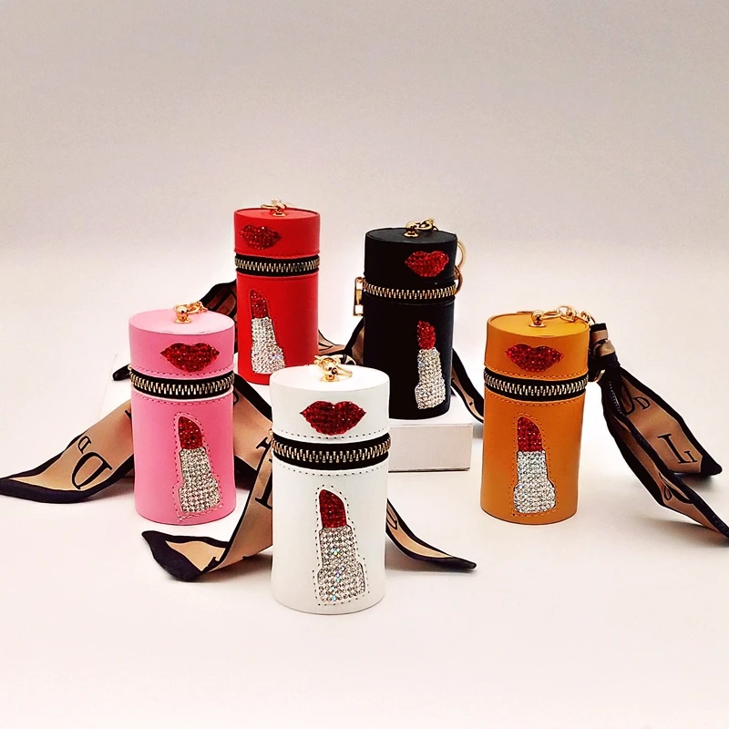 Leather Lipstick Case Holder with Mirror Lipstick Box Customized Logo Lipstick Boxes