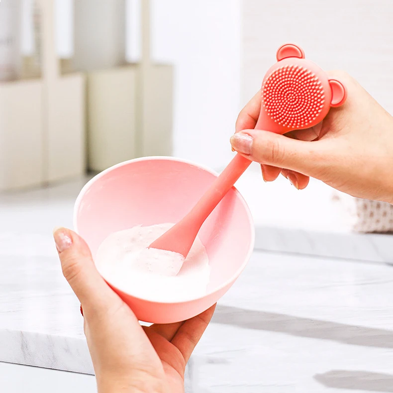 
DIY Tool Clay Cream Applicator Silicone Professional Mask Brush with Logo 