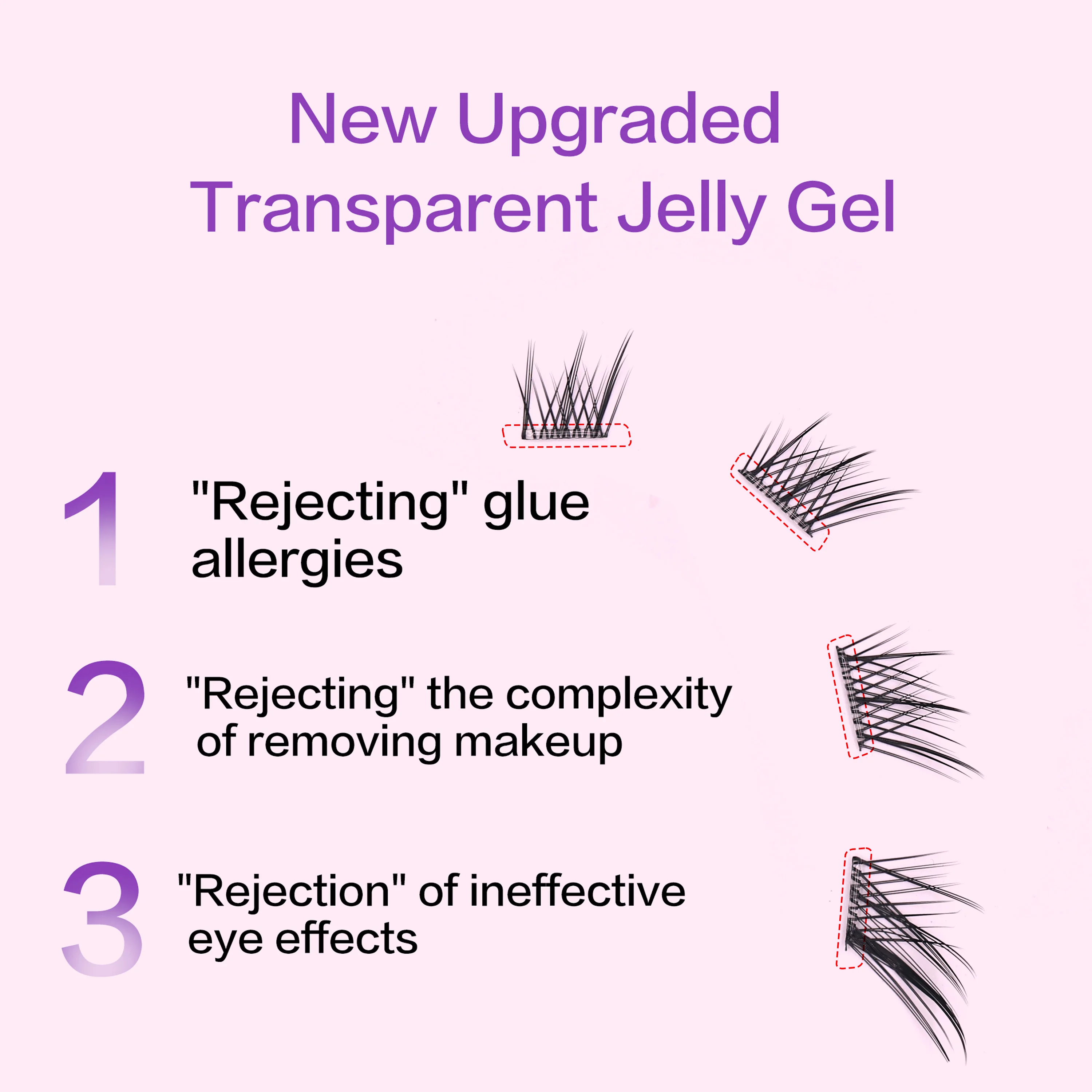 Sudaji Premium Press on Self Adhesive Cluster Lash No Glue Needed Self Adhesive Lashes Lash Clusters No Glue Needed
