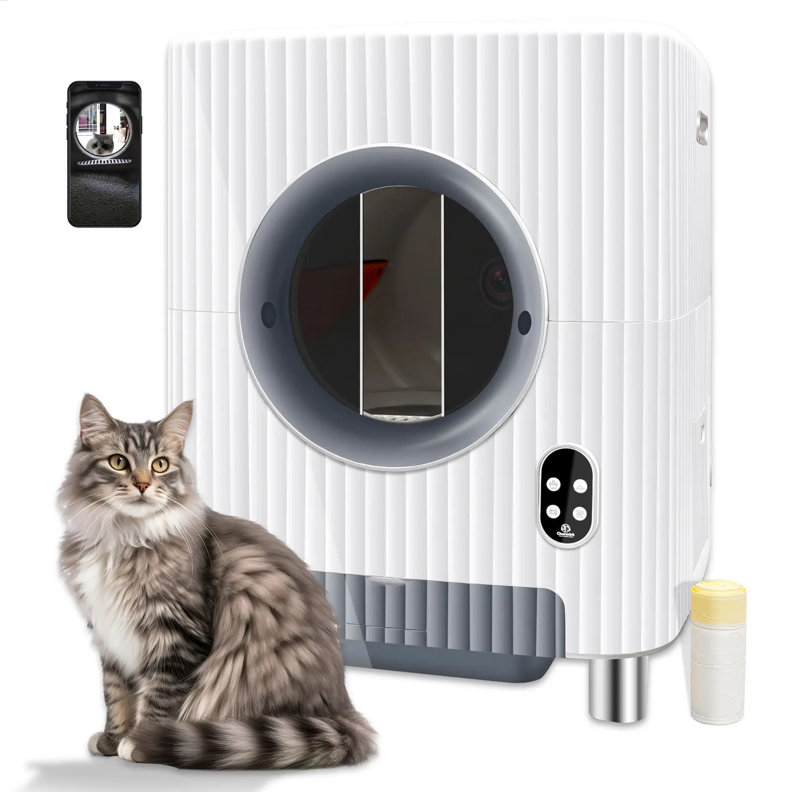 New hot selling large clean and deodorizing fully automatic cat litter box With APP self cleaning cat litter box