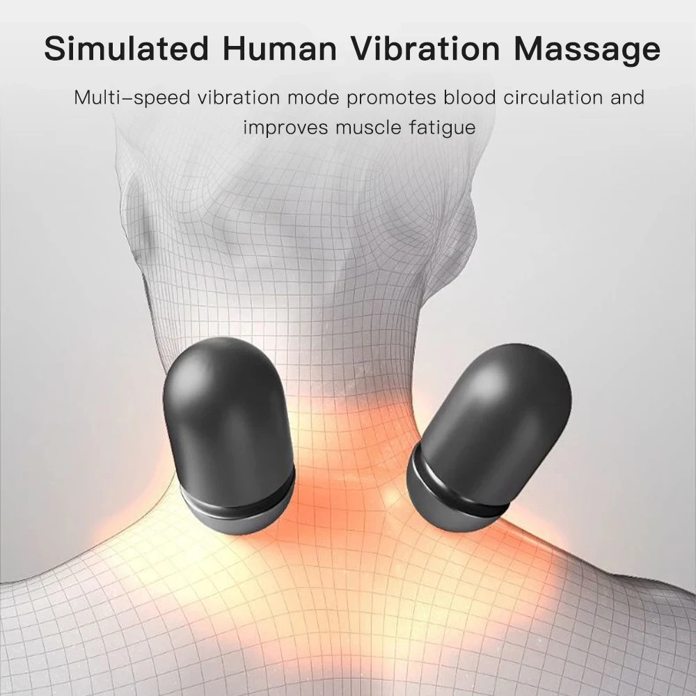 2024 Electric Shiatsu Neck Massager Pillow Cushion Pain Relief Neck And Back Car Neck Massager Pillow With Heat