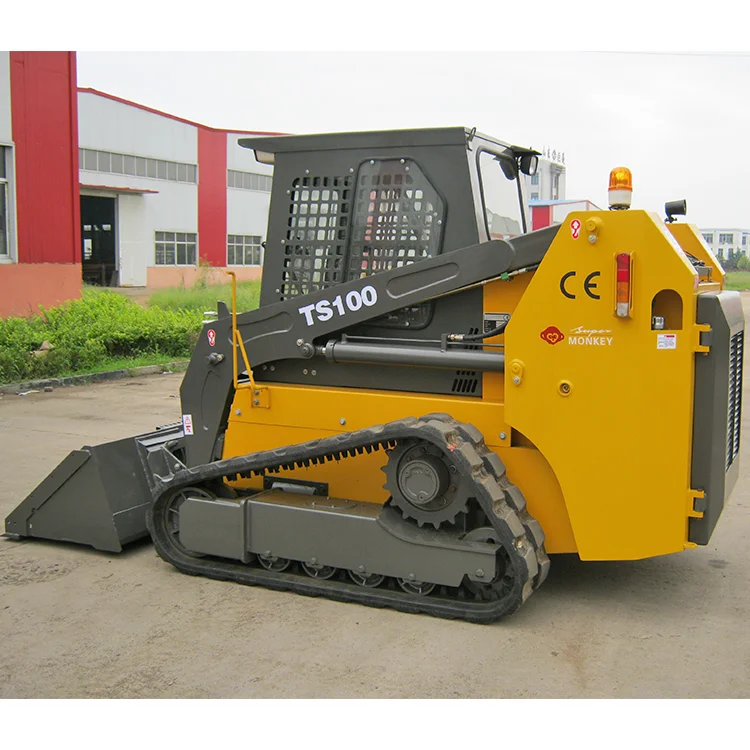 TS100 Skid Steer Loader Spare Parts Mini Rubber Track Front End Skid Steer Loader
