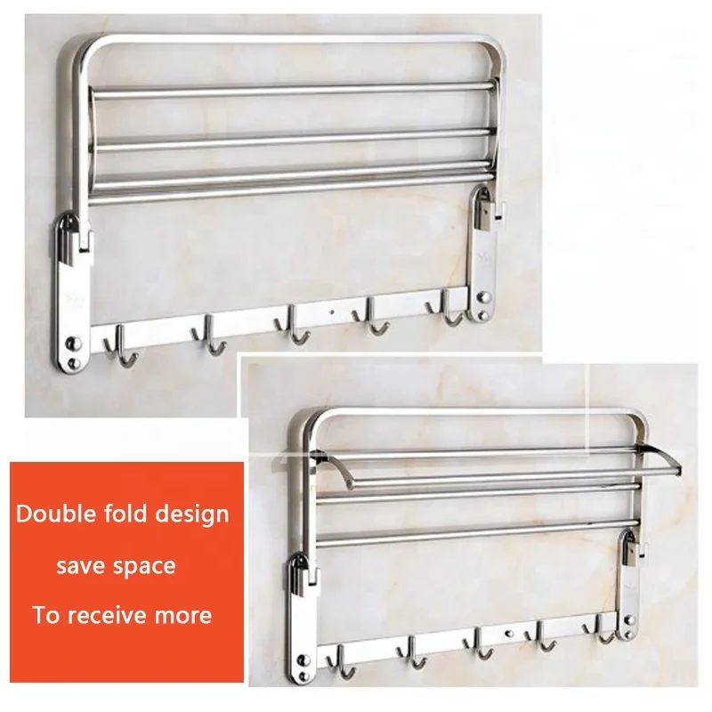 Настенные вешалки для полотенец из нержавеющей стали 304 с крючками