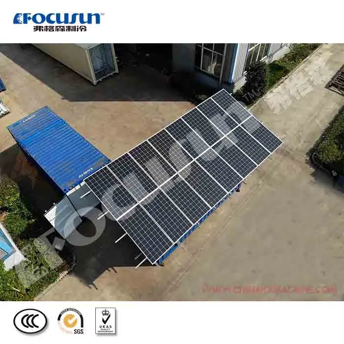 Hot-sale FOCUSUN new solar powered containerized cold room for vegetables fruits or fish