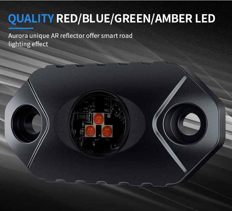 AURORA Patent New IP68 Waterproof led rock lights Marine Single Blue/Green/ Red/ White Color Mini Rock Light