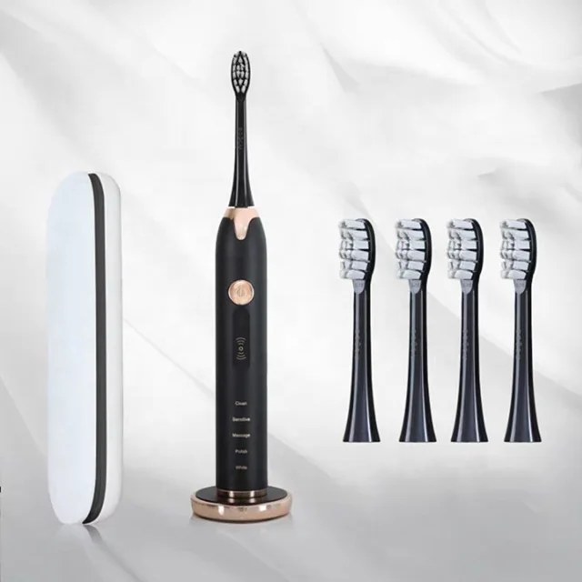 
Wireless Charging Tooth Brush IPX8 Waterproof Soft Bristle Electric Toothbrush 