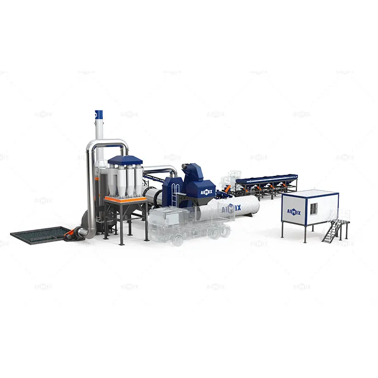 Mobile Small 40tph Capacity Asphalt Batching Plant Asphalt Mixing Plant