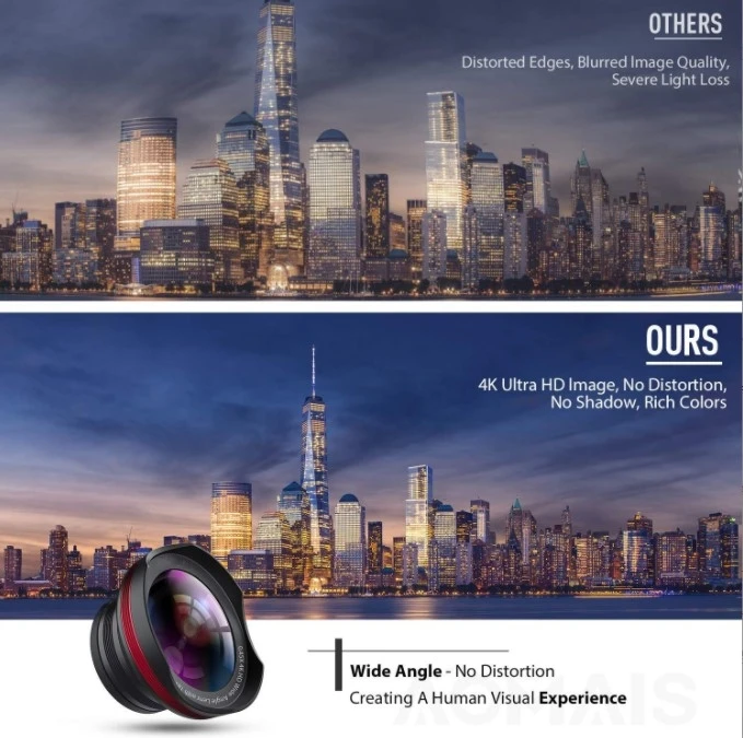 Hot Sale 5K Ultra Image HD Wide Angle 75MM 20x Macro Lens For Phone Android ISO System