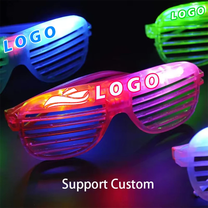 Christmas Light Shutter Glasses New Years Glass Fashion Luminous Light Up Led  Party Supplies Glow In Dark Sunglasses