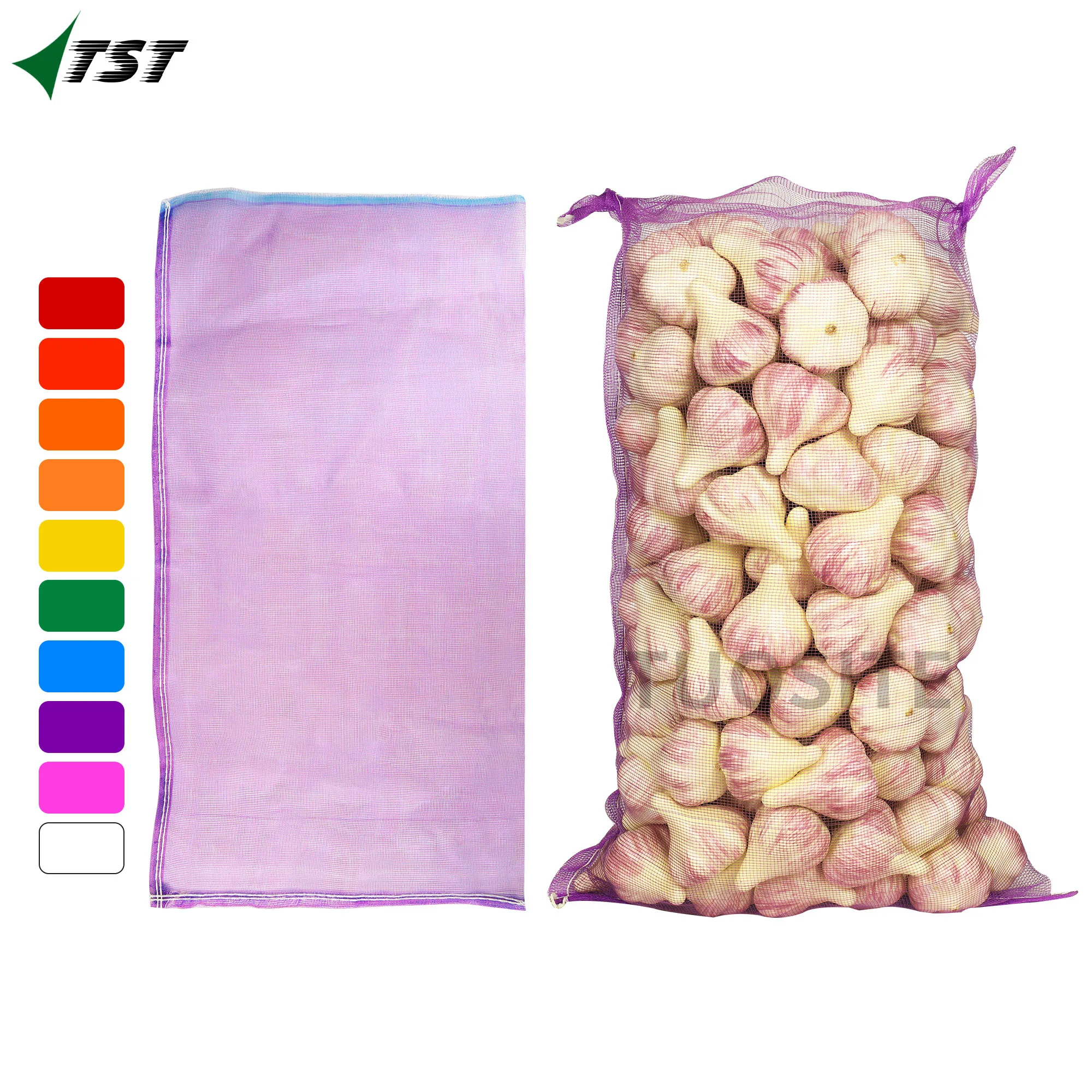 Mesh bulk bags garlic mesh bags for storing onions mesh onion storage bags
