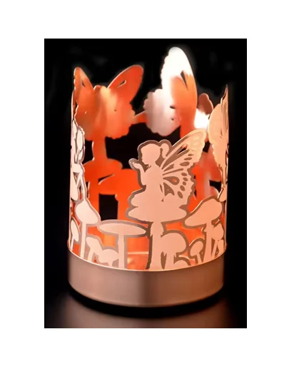 Home Decoration rose gold candlestick sleeve candle jar Factory Custom table decorative Metal Tea Light candle holder