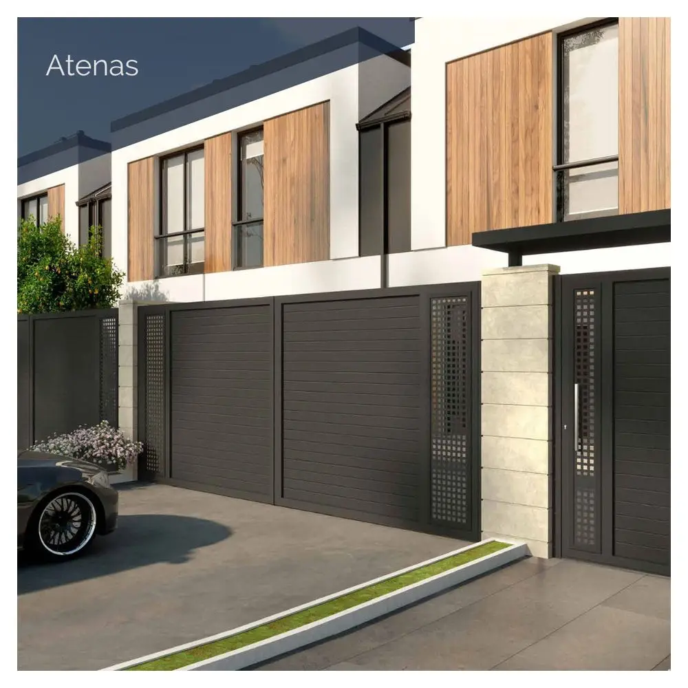 Prima hot selling courtyard iron gate customization villa garden gates automatic driveway gate cast aluminum courtyard gate