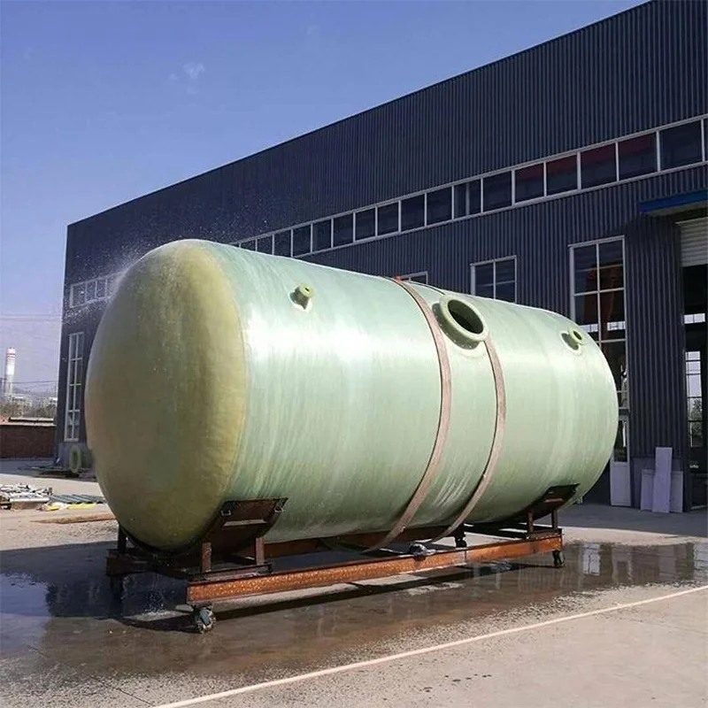 China Factory FRP Vertical Storage Tank 10m3 Fiberglass Container Tank