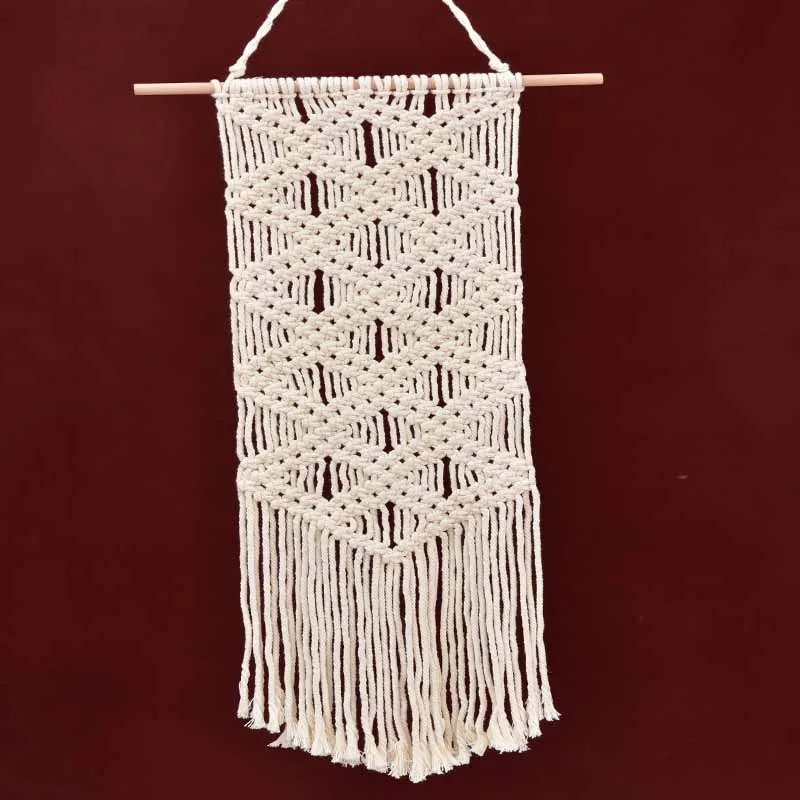 Flower pot holders hand-woven cotton rope hanging basket decorative garden hand-woven cotton tapestry