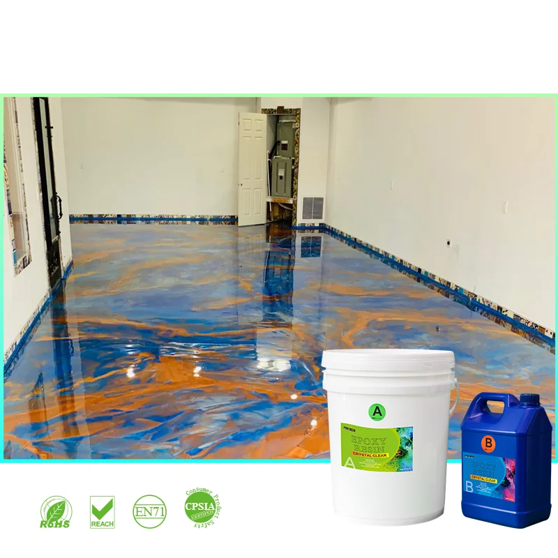 Wholesale 3D Epoxy Metallic Epoxy For Cement Floor Mica Flooring Kit