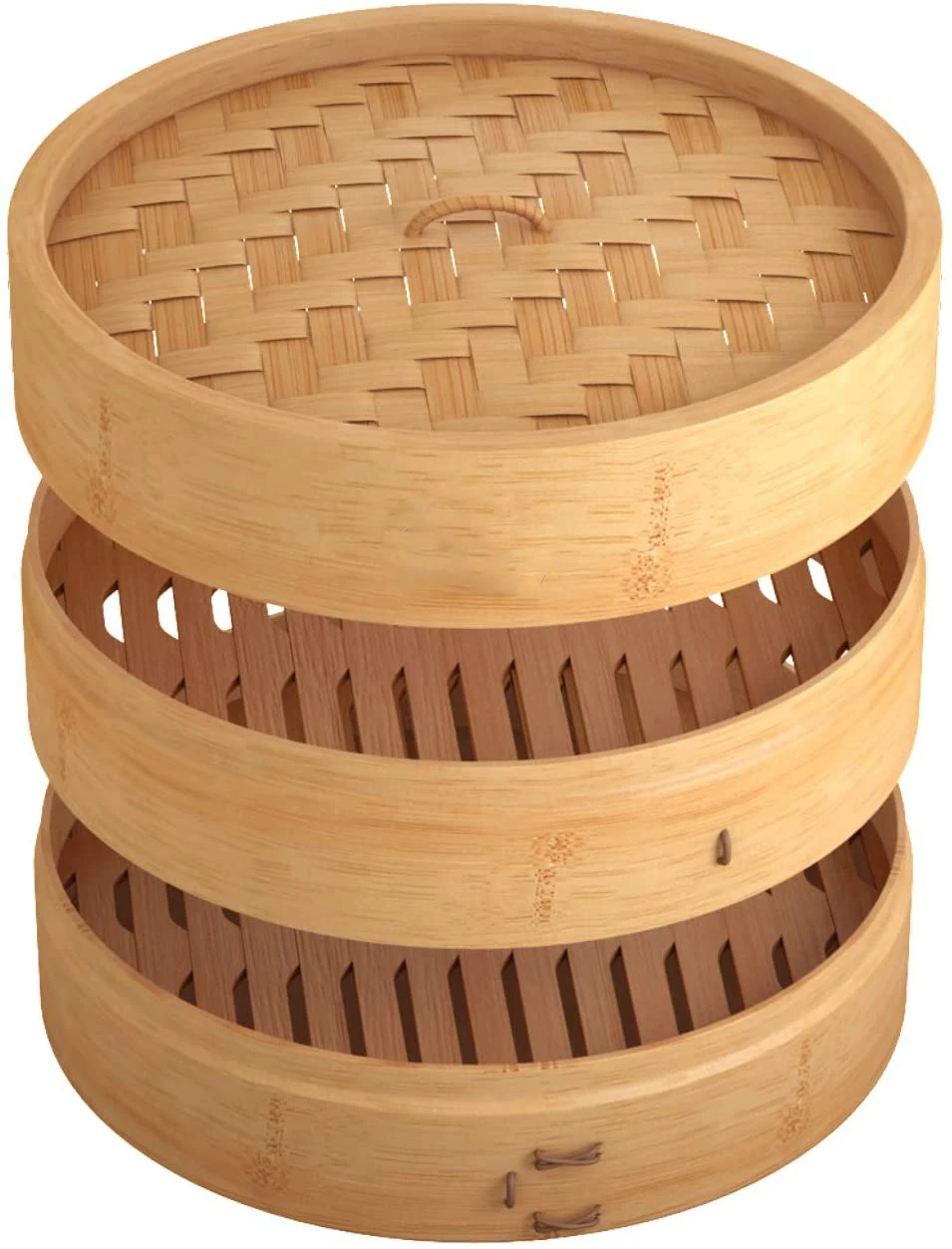 2022 Hot Sale Logo Large 10 Inch Restaurant Kitchen Dumplings Bulk Mini Bamboo Steamer
