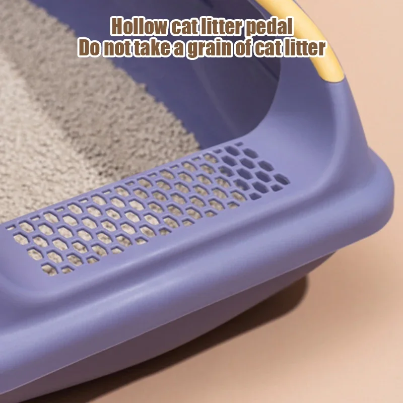Wholesale Anti-cracking Cat Litter Box Cat Toilet  Fashion Design Durable Plastic Eco-friendly Cat Litter Box