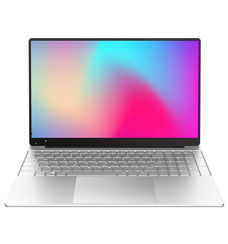 
Silver backlit keyboard PC Notebook Computer 15.6 inch Slim 2.3GHz SSD HDD DDR4 Intel J3455 Win10 Laptop PC 