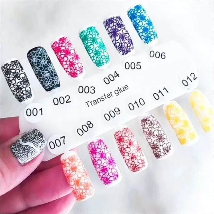 Nail art sticker transfer function glue phototherapy nail polish glue tool fast and long-lasting transfer foil gel