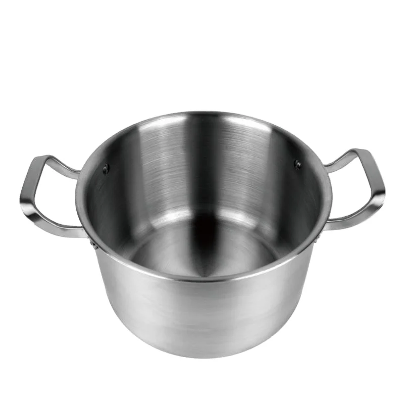 High Quality 24cm 26cm Double Layer 7.5l Stainless Steel Sauce Cooking Pot With Stainless Steel Lid