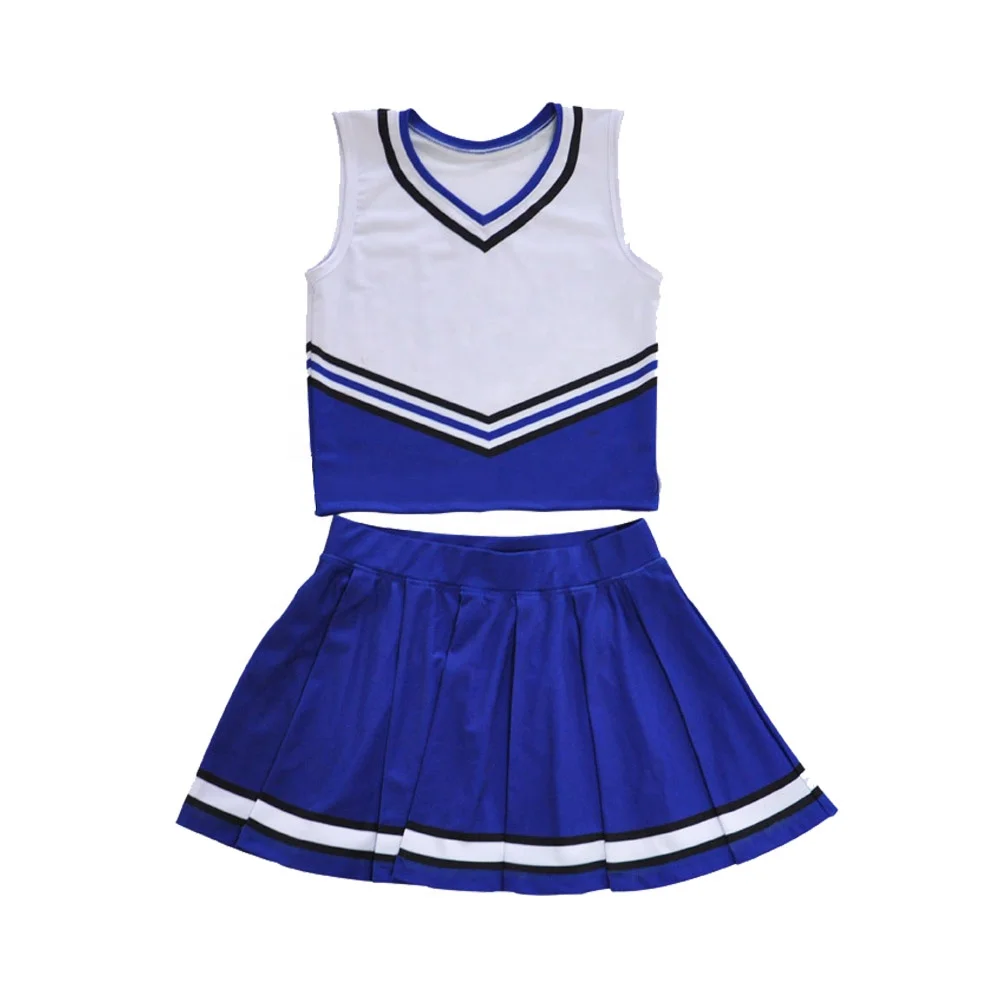Custom High Quality Low MOQ Cheerleading Skirt Girl Women Sweetheart 100% Polyester Cheerleaders Uniform Set